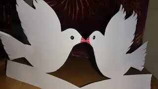Chart paper double side dove | Paper cutting craft for kids | DIY paper cutting ideas |paper crafts