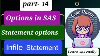 Infile statement |dsd ,flowover,missover options | #sas tutorial