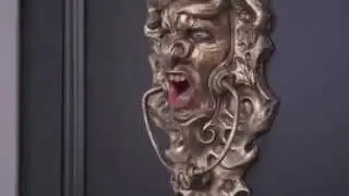 Hilarious moment door knocker comes to LIFE to frighten away sales people    only for a gargoyle to