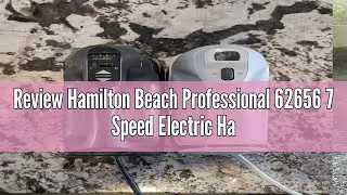 Review Hamilton Beach Professional 62656 7 Speed Electric Hand Mixer, White, with SoftScrape Beaters