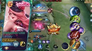 Legendary Lesley with no death high damage build |mobile legends bang bang|