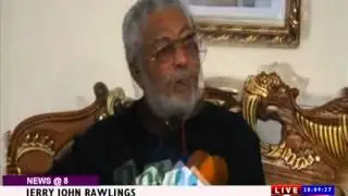 Ex - President John Rawlings signs Mandela's Book of condolence