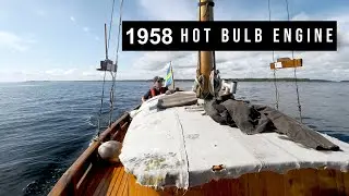 A 20 HP Hot Bulb Engine from 1958 on the River | Panasonic GH5 Handheld Footage | M43