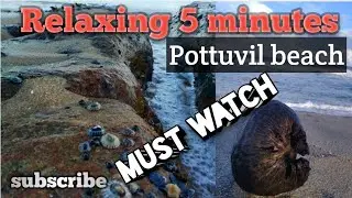 best beach in Sri Lanka video| with blue sky black rocks| pottuvil|arugambay beach