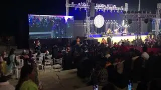 Audience dancing to the music performed at Mahindra Kabira Festival 2022, Varanasi, India