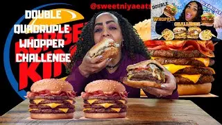 BLOVES DOUBLE QUADRUPLE BACON AND CHEESE WHOPPER CHALLENGE!
