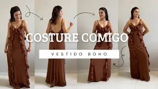 COSTURA VESTIDO LONGO BOHO + BABADOS