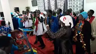 Minister Emmanuel Otoy, Buom, Matai, Lueng and Servant of God Jieng worshiping in Nairobi conference