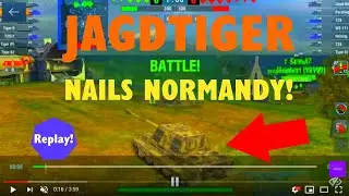 World of Tanks Blitz JAGDTIGER  Normandy WOTB Replay