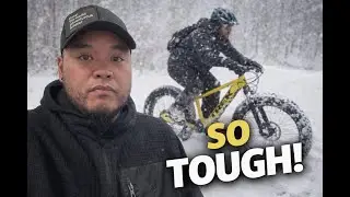 Beginner MTBer Gets Humbled by 6 Inches of Snow | Fat Biking Kittatinny w/ Jef VR