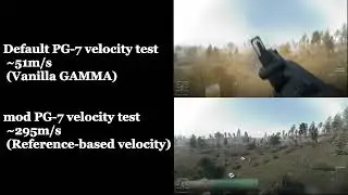 Stalker Anomaly / GAMMA | RPG-7 / PG-7V Rocket-Propelled Grenade Velocity Test (Mod Comparison)