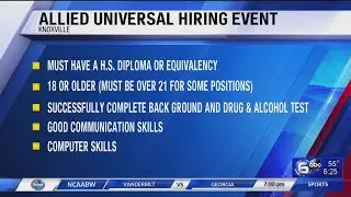Allied Universal hosting hiring event