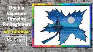 Beautiful Oil Pastel Drawing / Double Exposure Drawing / Art Tutorial Daily Art Challenge #10