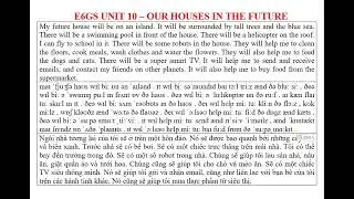 E6GS UNIT 10 OUR HOUSES IN THE FUTURE