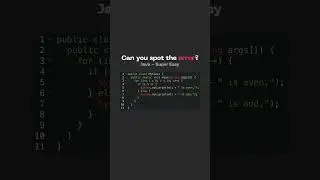Find the compiler error! 9/10 - Junior Java Beginner Interview Question - Answer in description easy