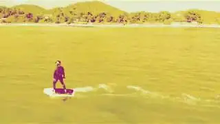 Ibiza e-foil Raul Moreno at Salinas drone