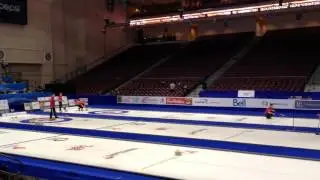 Continental Cup Curling 2013   Scotland, Norway and Sweden Practising The Orleans Arena, Las Vegas