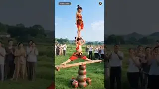 Kids Doing Impossible Balance Stunt &ndash; OMG 😲 #shortvideo #circus #girl #stunt #shorts #viralshorts