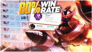 This rumble just hit masters EUW with an 80% win rate... 4.3 KDA + 80% WIN RATE RUMBLE MID