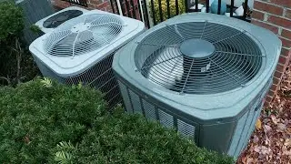 Newer 2023 Carrier Comfort & 2024 Trane XR14 Heat Pumps Starting Up & Running (Heat Mode)