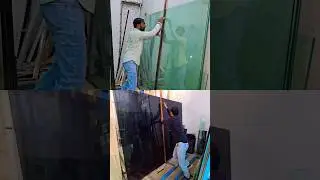 8mm plane glass 8mm grey tinted glass cutting #glasscutting #trending #viralvideo #shorts #diy