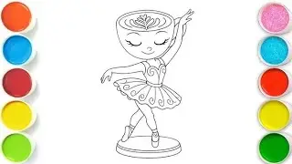 Ballerina Cappuccino Drawing, Painting and Coloring for kids and Toddlers _ Child Art