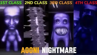 Aooni nightmare all classes 1 to 4 & Full walkthrough + Ending | ROBLOX