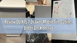 Review OLIXIS 7 Drawer Mobile File Cabinet Under Desk Storage Organization with Wheels Vertical Fili