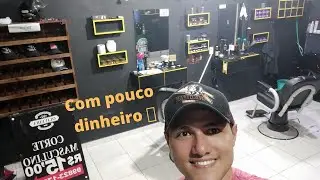 Decoração da Barbearia.Gastei pouco dinheiro