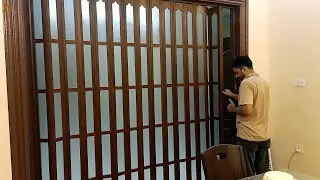 PVC Folding Door for Partition ( PVC Material in Wooden Textured ) II Karachi - Pakistan