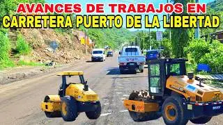 AVANCES DE TRABAJOS EN AMPLIACIÓN DE CALLE EN PUERTO DE LA LIBERTAD. #elsalvador