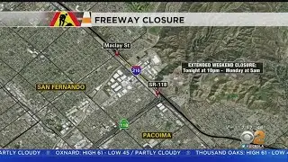 210 Freeway To Be Shut Down All Weekend For Paving