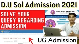 d.u sol latest update admission 2021 Registration Date Solve all Query | sol latest Video #dusol