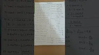 Trigonometry all formula #trigonometry all formula for hsc# trigonometry #education