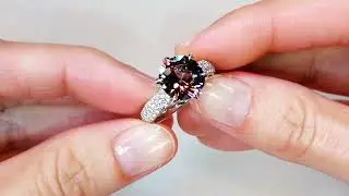 Pink Tanzanite Ring 3.89 carats by Kat Florence