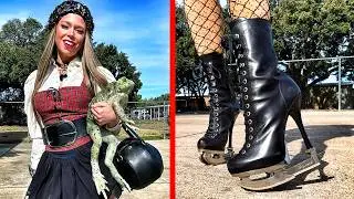 Vintage Pirate Punk Plaid OOTD- feat. BIG FROG 🐸 & Skate Heels!