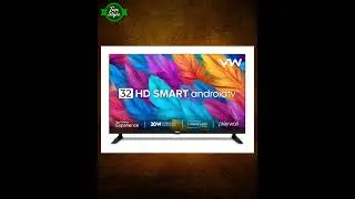 VW 80 cm (32 inches) Playwall Frameless Series HD Ready Android Smart LED TV VW32F5