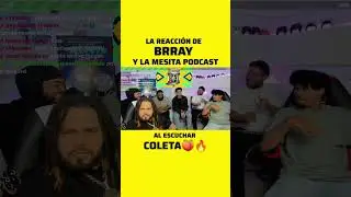 est&aacute; fue la reacci&oacute;n de @brray y @LaMesitaPodcast al escuchar coleta🍑🔥 #perreo #brray #colet
