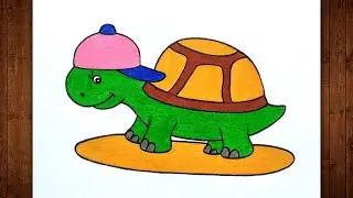 Tortoise Drawing | Tortoise Drawing Colour | Tortoise Drawing Easy | Tortoise Colour