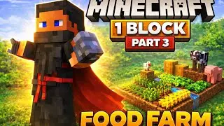 Minecraft 1 Block Part 3 &ndash; Ultimate Food Farm Survival 🍎🌾