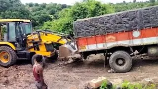 JCB 3DX MACHINE heavy load truck 🚛