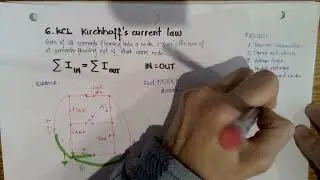 KCL introduction - Kirchhoff's current law: all currents into a node = all out. In=Out