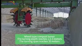 🚜 Wheel Type Compost Turner for Large-Scale Composting
