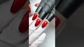 Red Cat Eye Nails #simplenails #nailarttutorial