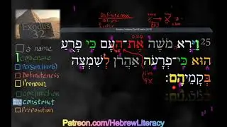 Направленное погружение в иврит Исход 32.25 каждое слово объяснено... учитесь визуально и на слух