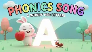 Песенка для изучения фонетики с ДВУМЯ словами (от А до Я) 🎵 Веселая детская EDM-музыка | Изучаем ...
