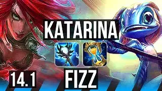 KATARINA vs FIZZ (MID) | Comeback, Legendary, 18/3/4, 500+ games | NA Grandmaster | 14.1