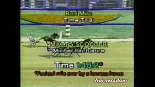 1988 Red Mile Lexington MATTS SCOOTER Michel Lachance Time Trial World Record