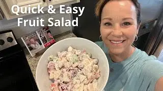 Quick & Easy Fruit Salad | Yogurt salad with frozen fruit