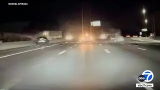 1 killed in multi-vehicle crash after big rig hits 10 Freeway overpass in Ontario; 2 WB lanes reopen